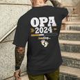 Grandpa 2024 Loading Werdender Opa T-Shirt mit Rückendruck Geschenke für Ihn