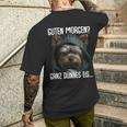 Guten Morgen Morgenmuffel Yorkshire Terrier T-Shirt mit Rückendruck Geschenke für Ihn