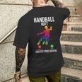 Handballer Sport Handball Ruft Und Ich Muss Gehen T-Shirt mit Rückendruck Geschenke für Ihn