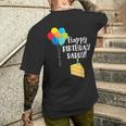 Happy Birthday Daddy Cute Toddler Dad's Birthday Party T-shirt da uomo con stampa posteriore Regalos para él