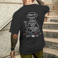 Happy Father's Day Best Dog Dad T-shirt da uomo con stampa posteriore Regalos para él