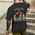 Heartland Retrointage Sunset T-Shirt mit Rückendruck Geschenke für Ihn