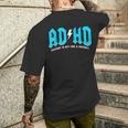 Highway To Hey Look A Squirrel Adhd Disorder Pun T-shirt da uomo con stampa posteriore Regalos para él