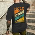 Holzflüsterer Retro Lumberjack intage Slogan T-Shirt mit Rückendruck Geschenke für Ihn