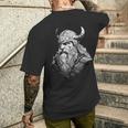 Hommeiking Mythologie Nordiquealkyriealhalla Odin Raven T-shirt imprimé au dos Cadeaux pour lui