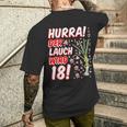 Hurra Der Lauch Wird 18 18Th Birthday 18Th Honourful Fun T-Shirt mit Rückendruck Geschenke für Ihn