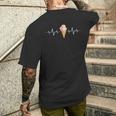 Ice Cream Heartbeat Per Gli Amanti Del Gelato Per L'estate T-shirt da uomo con stampa posteriore Regalos para él