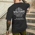 Ich Bin Der Wolfgang Mache Was Ich Will Wann Ich Will S T-Shirt mit Rückendruck Geschenke für Ihn