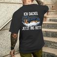 Ich Dachshund Jetzt Ins Bett T-Shirt mit Rückendruck Geschenke für Ihn