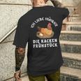 Ich Liebe Hühner Die Kacken Frühstück Ich Liebe Hühner T-Shirt mit Rückendruck Geschenke für Ihn