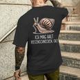 Ich Mag Halt Riesenschnecken Ok Snail T-Shirt mit Rückendruck Geschenke für Ihn