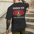 Ich Spiele Table Tennis Weil Ich Es Kann Table Tennis Player T-Shirt mit Rückendruck Geschenke für Ihn