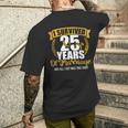 Ich Überlebte 25 Jahre Marriage Zum 25Th Wedding Anniversary T-Shirt mit Rückendruck Geschenke für Ihn