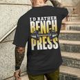 Ich Würde Lieber Bench Press T-Shirt mit Rückendruck Geschenke für Ihn