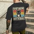 I'm Not Arguing I'm Explaining Why Why I'm Right T-shirt da uomo con stampa posteriore Regalos para él