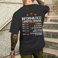 Informatico Tariffa Oraria Programmatore Software Developer T-shirt da uomo con stampa posteriore Regalos para él