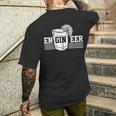 Ingegnere Gin Alcool Professione Ingegneria Regalo T-shirt da uomo con stampa posteriore Regalos para él
