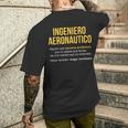 Ingeniero Aeronautico Definición Ingeniero Aeronautico Camiseta Hombre Estampado Espalda Regalos para él