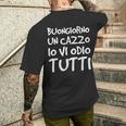 Ironica Buongiorno Un Cazzo Ioi Odio Tutti T-shirt da uomo con stampa posteriore Regalos para él