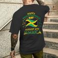 Jamaica 62Nd Independence Day Jamaican Pride Jamaica Flag Men's T-shirt Back Print Gifts for Him