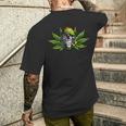 Jamaican Weed Smoking Marijuana Cannabis T-shirt da uomo con stampa posteriore Regalos para él