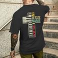 In Jesus Name I PlayMusic Is My Life Divertente Pianoforte T-shirt da uomo con stampa posteriore Regalos para él