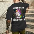 Jetzt Nicht Ich Zocke Gaming Gamer Unicorn T-Shirt mit Rückendruck Geschenke für Ihn