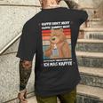 Kaffee Redet Nicht Lustig Job Job Job Bear T-Shirt mit Rückendruck Geschenke für Ihn