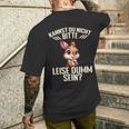 Kannst Du Nicht Bitte Leise Dumm Sein T-Shirt mit Rückendruck Geschenke für Ihn