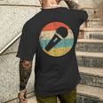 Karaoke Singer Retro Micrófono Camiseta Hombre Estampado Espalda Regalos para él