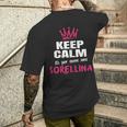 Keep Calm Sorellina Annuncio Gravidanza Sorella Maggiore T-shirt da uomo con stampa posteriore Regalos para él