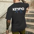 Kendo Giapponese Arti Marziali Shinai Bogu Samurai T-shirt da uomo con stampa posteriore Regalos para él