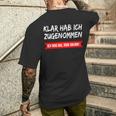 Klar Hab Ich Gewgenommen Ich Wog Mal 3500 G T-Shirt mit Rückendruck Geschenke für Ihn