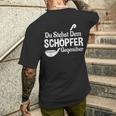 Koch Chefkoch Küchen Chef Du Stehst Dem Schöpfer Text In German T-Shirt mit Rückendruck Geschenke für Ihn