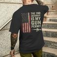 La Segunda Enmienda Es Mi Permiso De Armas Bandera De Estados Unidos Arma Divertida Camiseta Hombre Estampado Espalda Regalos para él