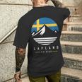 Lapponia Svezia Lapponia Sverige Lapponia Montagna T-shirt da uomo con stampa posteriore Regalos para él