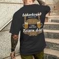 Lederhosn Brauch I Ned I Bin Nur Zum Feiern Da Oktoberfest T-Shirt mit Rückendruck Geschenke für Ihn