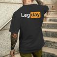 Leg Day Squats T-Shirt mit Rückendruck Geschenke für Ihn