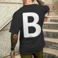 Letter B T-Shirt mit Rückendruck Geschenke für Ihn