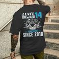 Level 14 Unlocked Compleanno 14 Anni Regalo 14 Anni Maschio T-shirt da uomo con stampa posteriore Regalos para él