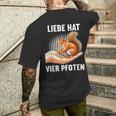 Liebe Hatier Pfoten Eichhörnchen Eichhörnchen-Fan Eichhorn T-Shirt mit Rückendruck Geschenke für Ihn