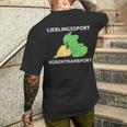 Lieblingssport Rübransport T-Shirt mit Rückendruck Geschenke für Ihn