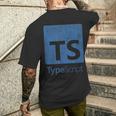 Linguaggio Di Programmazione Typescript Sviluppo Software Codifica T-shirt da uomo con stampa posteriore Regalos para él