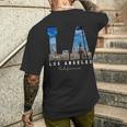 Los-Angeles California La Skyline Pride T-Shirt mit Rückendruck Geschenke für Ihn