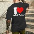 I Love Alvaro T-Shirt mit Rückendruck Geschenke für Ihn