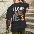I Love Baking It's My Hobby Biscotti E Panetteria Torte Dolci T-shirt da uomo con stampa posteriore Regalos para él