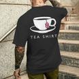 I Love English Tea Uk Flag Fun Novelty Souvenir Memorabilia Men's T-shirt Back Print Gifts for Him