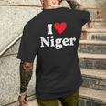 I Love Niger T-Shirt mit Rückendruck Geschenke für Ihn