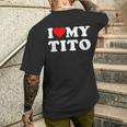 I Love My Tito Heart T-shirt da uomo con stampa posteriore Regalos para él