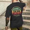 Luglio 1938 86 Anni Compleanno Uomo Donna 1938 T-shirt da uomo con stampa posteriore Regalos para él